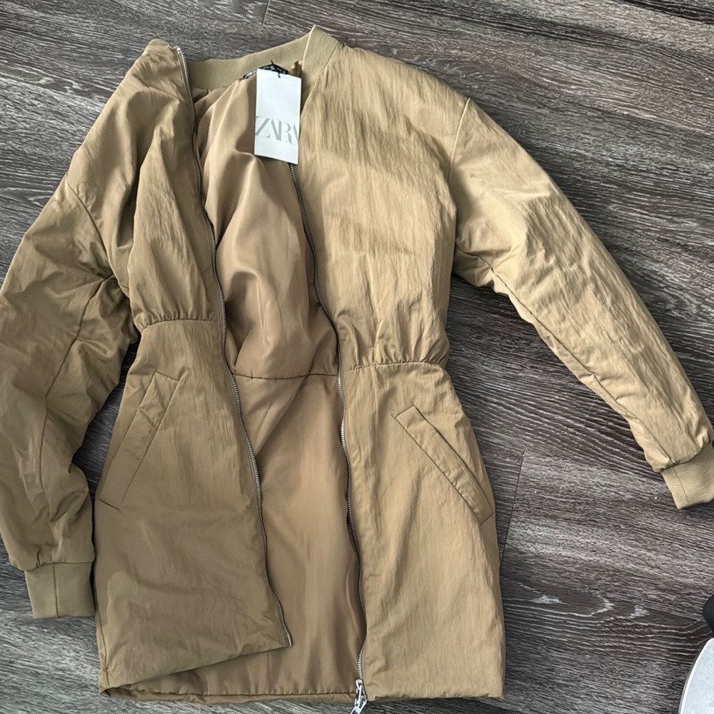 Zara Beige Longline Jacket